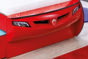 CARBED Кровать-машина Coupe с выдвижной кроватью Red 20.03.1306.00 в Озеро-Карачах - ozero-karachi.mebel54.com | фото