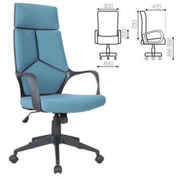 Кресло офисное BRABIX Prime EX-515 (голубая ткань) в Озеро-Карачах - ozero-karachi.mebel54.com | фото