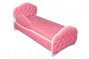 Кровать 160 Гармония 89 Розовый (мягкий бортик) в Озеро-Карачах - ozero-karachi.mebel54.com | фото