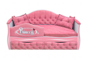 Кровать 160 серии Иллюзия 2 ящика 36 Розовый (мягкий бортик/подушки) в Озеро-Карачах - ozero-karachi.mebel54.com | фото