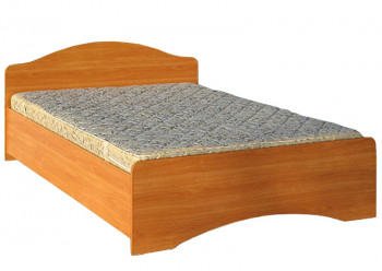 Кровать двойная 1600-1 без матраса (круглые спинки) Вишня Оксфорд в Озеро-Карачах - ozero-karachi.mebel54.com | фото