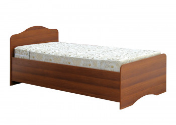 Кровать одинарная 900-1 без матраса (круглые спинки) Орех Таволато в Озеро-Карачах - ozero-karachi.mebel54.com | фото