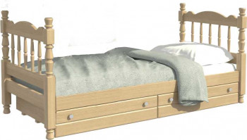 Кровать одинарная Аленка из массива сосны 800*1890 Сосна в Озеро-Карачах - ozero-karachi.mebel54.com | фото