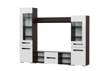 Мебель для гостиной МГС 6 (Исполнение 1/Венге/Белый глянец) в Озеро-Карачах - ozero-karachi.mebel54.com | фото