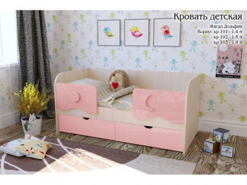 Соня Кровать детская 2 ящика 1.8 Розовый глянец в Озеро-Карачах - ozero-karachi.mebel54.com | фото